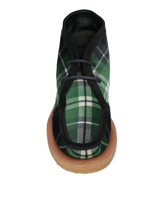 Dolce & Gabbana Green Ankle Boots Textile Fibers for men