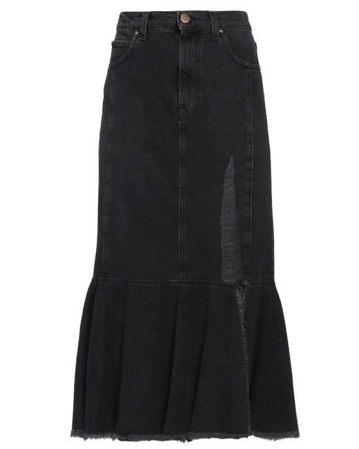 Pinko Black Denim Skirt