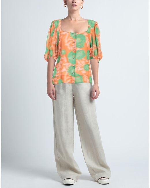Ganni Orange Top
