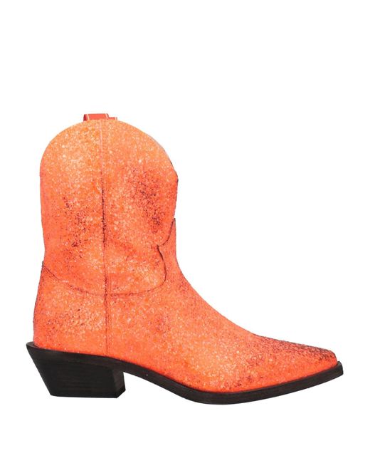 Lemarè Orange Ankle Boots