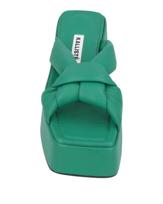 Kalliste Green Sandals Leather