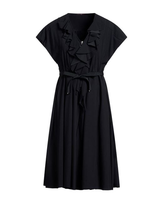 High Black Midi Dress