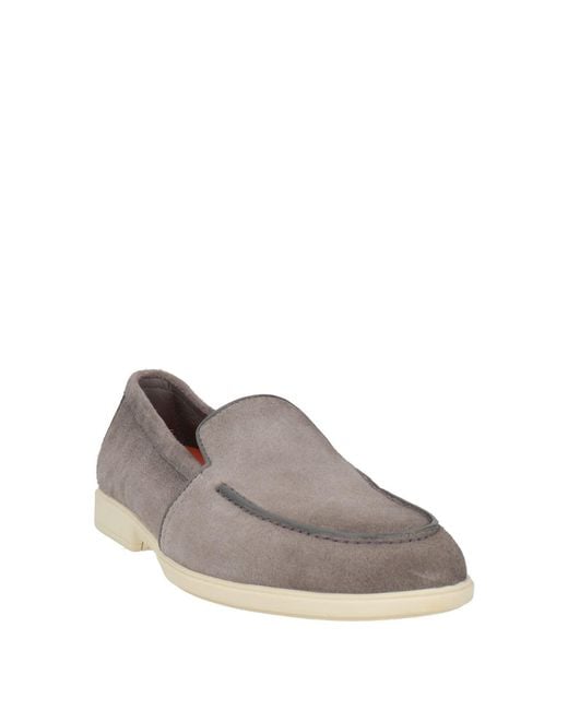 Santoni Gray Loafers Leather for men