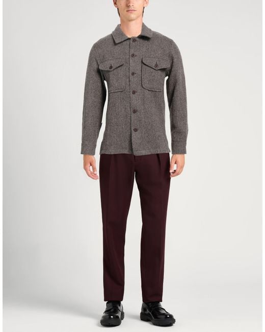 Sandro Gray Shirt Virgin Wool for men