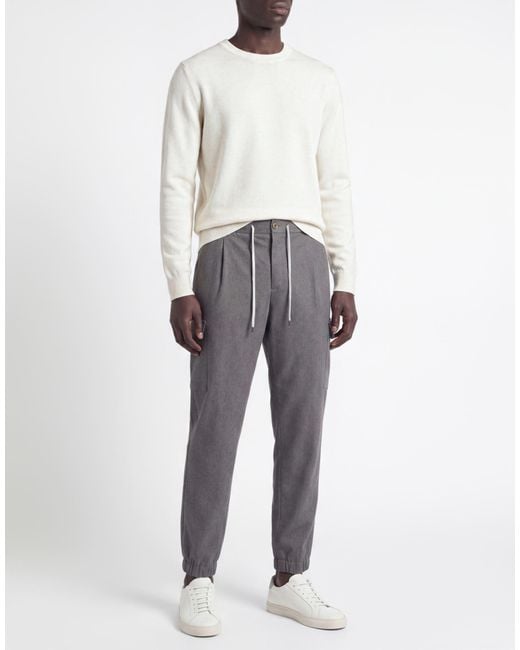 PT Torino Gray Pants Virgin Wool, Elastane for men