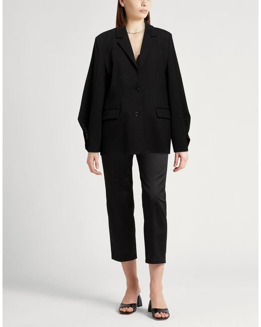 Semicouture Black Blazer Viscose, Polyamide, Elastane, Polyester