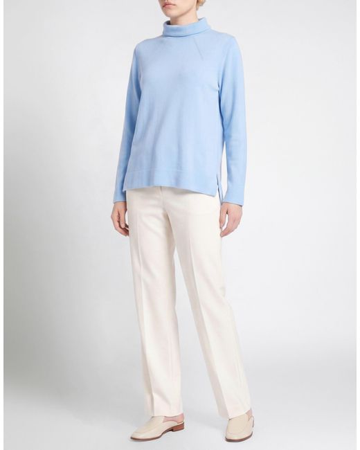 Diana Gallesi Blue Light Turtleneck Wool