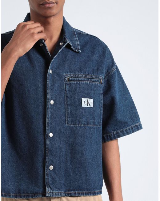Calvin Klein Blue Denim Shirt for men