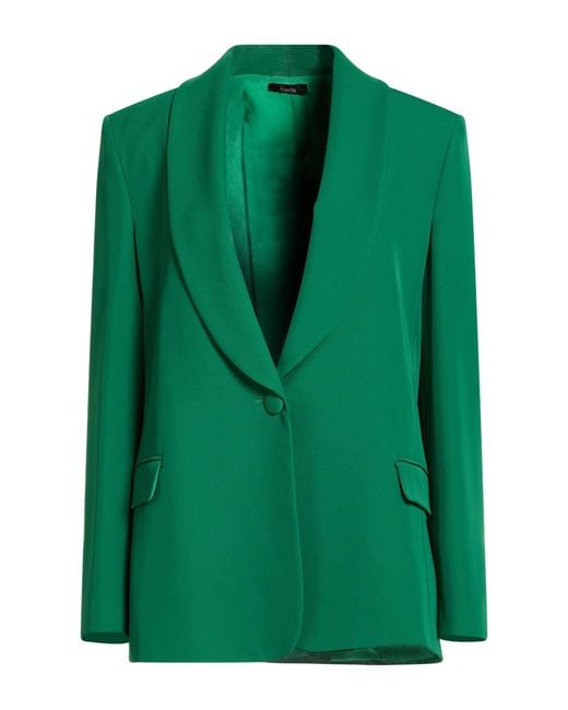 Hanita Green Blazer Polyester, Elastane