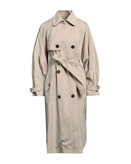 Brunello Cucinelli Natural Overcoat & Trench Coat Polyamide, Brass