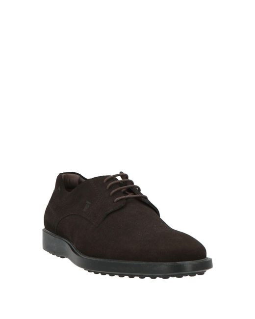 Tod's Black Lace-Up Shoes Leather for men