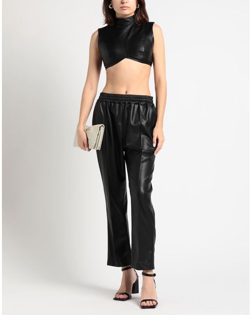 Philosophy Di Lorenzo Serafini Black Pants Polyester, Polyurethane Resin