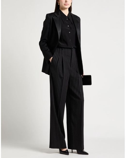AMI Black Pants Polyester