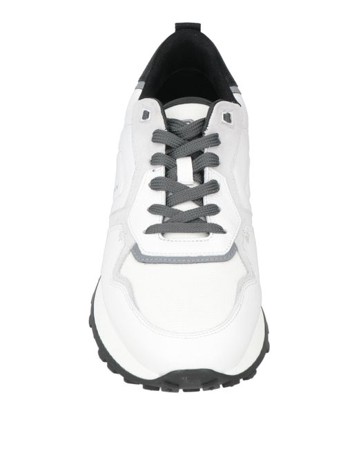 Baldinini White Sneakers Leather, Textile Fibers for men