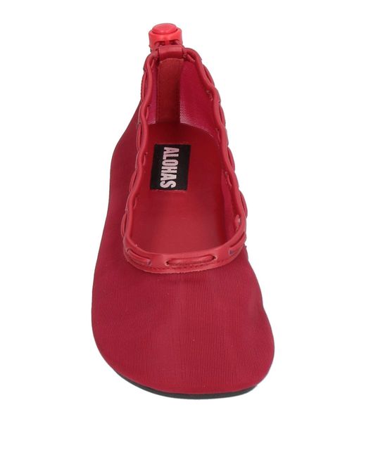 Alohas Red Ballet Flats