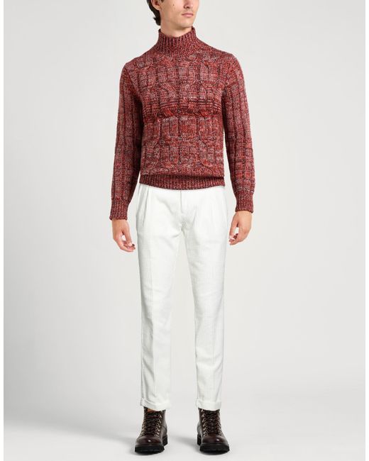 Berwich White Pants Cotton, Elastane for men