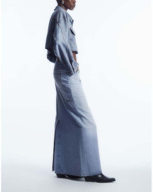 COS Blue Denim Maxi Skirt
