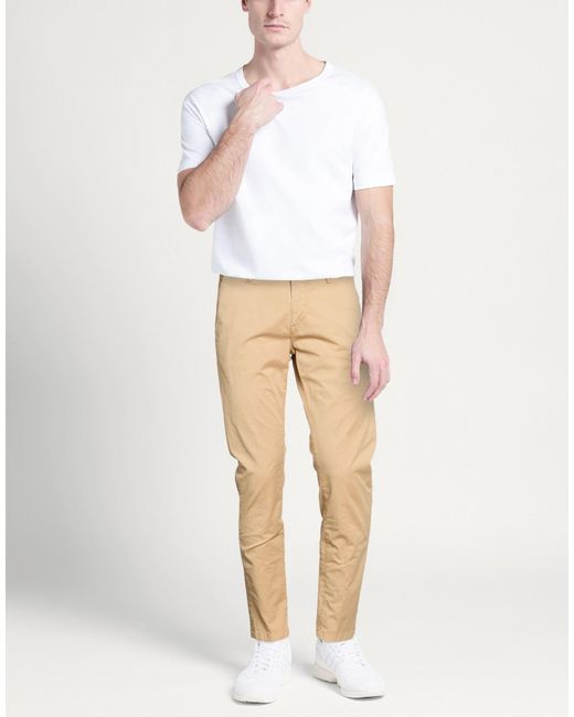 Yan Simmon Natural Sand Pants Cotton, Elastane for men