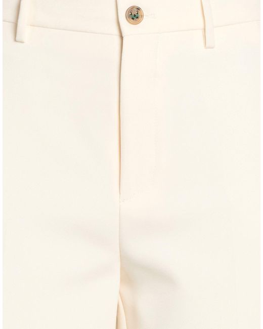 Berwich White Ivory Pants Polyester, Elastane