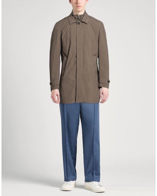 Fedeli Brown Coat Polyester, Polyurethane for men