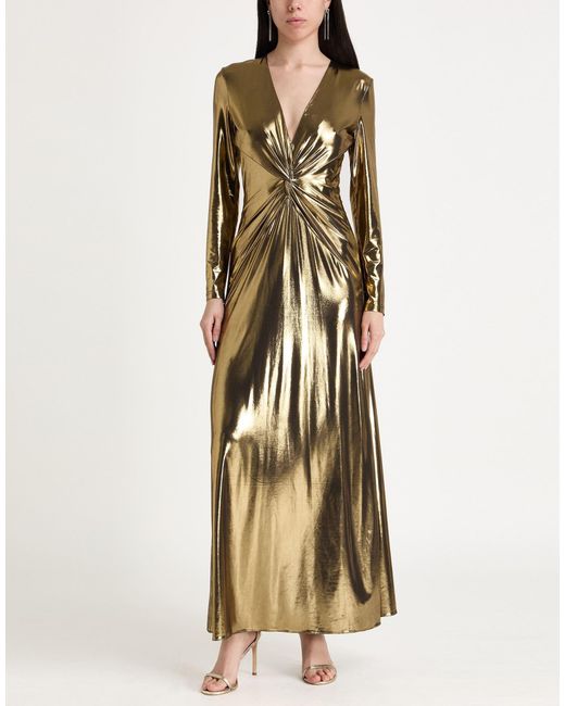 Barbara Bui Metallic Maxi Dress Polyester, Elastane