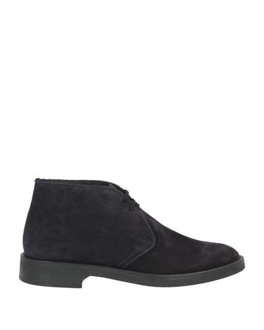 Antica Cuoieria Black Ankle Boots Leather for men