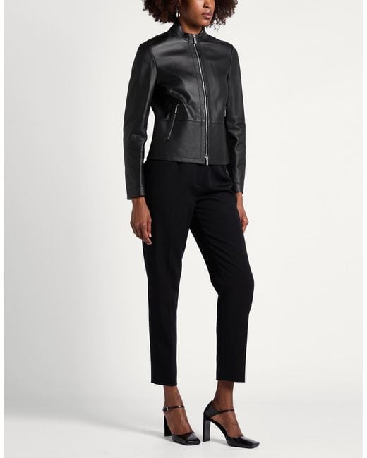 Moorer Black Jacket Leather