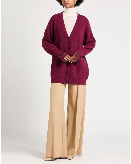 ViCOLO Purple Cardigan Viscose, Polyamide, Wool, Cashmere