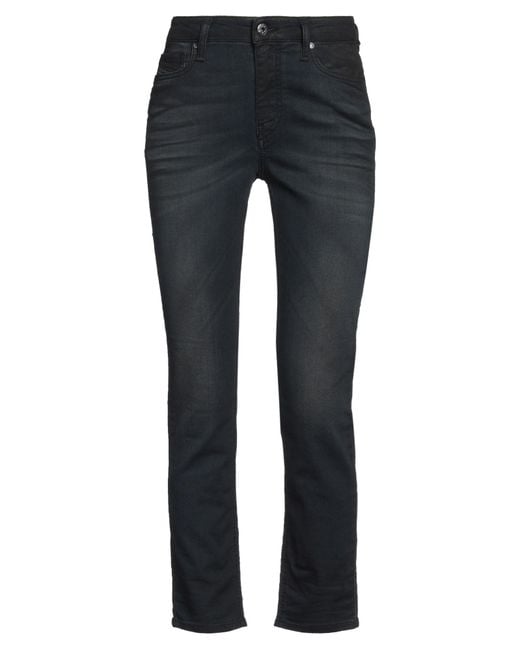 DIESEL Blue Jeans Cotton, Polyester, Elastane, Cow Leather