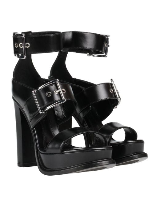 McQueen Black Sandals