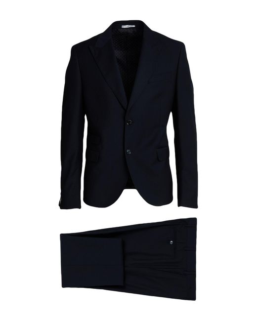 Daniele Alessandrini Blue Midnight Suit Polyester, Viscose for men