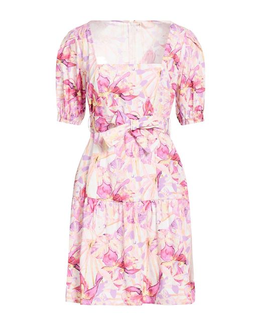 Liu Jo Pink Lilac Mini Dress Cotton