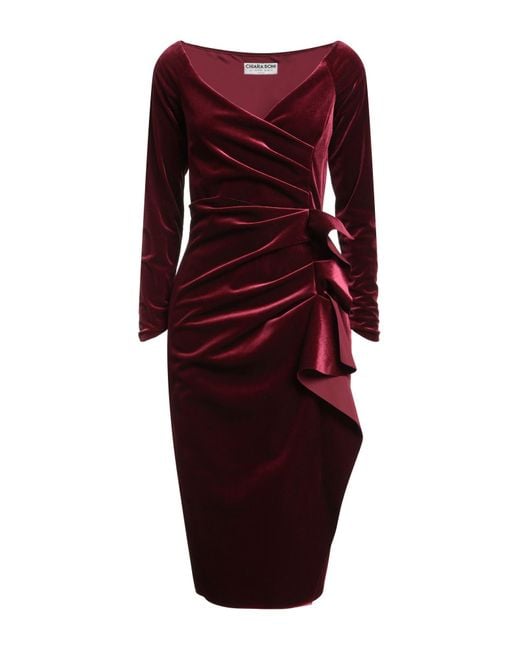 La Petite Robe Di Chiara Boni Red Midi Dress Polyester, Polyamide, Elastane