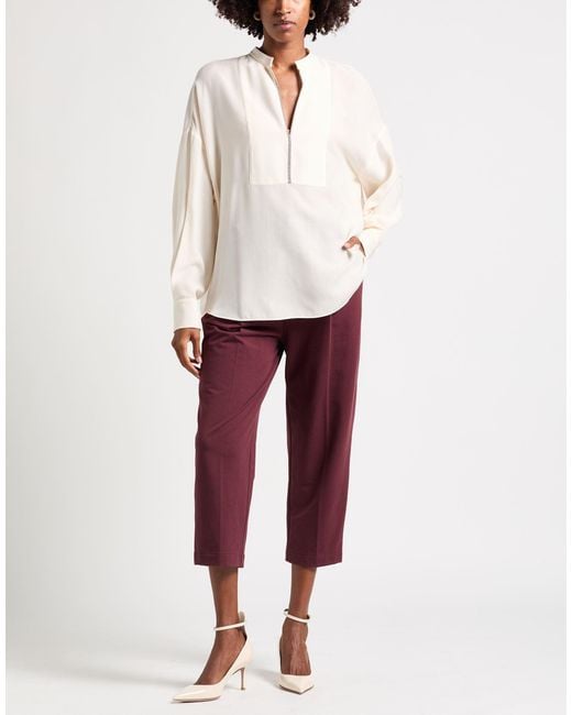 Brunello Cucinelli White Top Polyester, Cupro, Virgin Wool