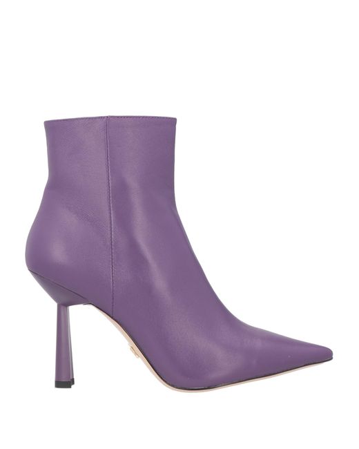 Lola Cruz Purple Ankle Boots