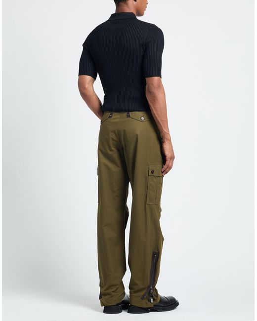 Dolce & Gabbana Green Pants Cotton, Polyamide for men