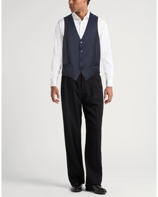 Luigi Bianchi Blue Tailored Vests for men