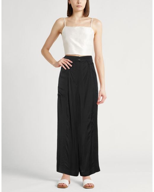 Malloni Black Pants Viscose, Rayon