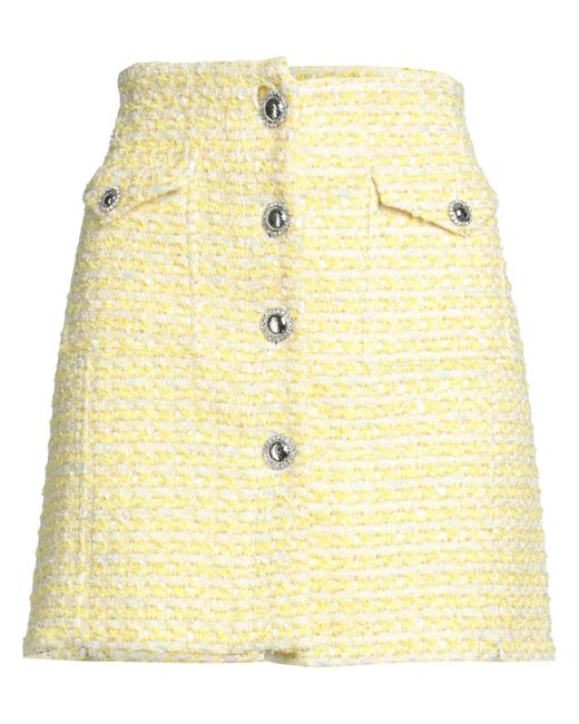 Alessandra Rich Yellow Mini Skirt