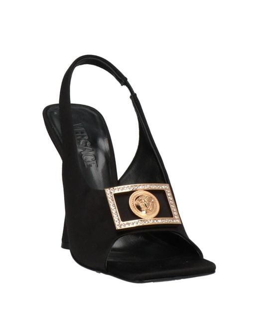 Versace Black 'Medusa' Sandals