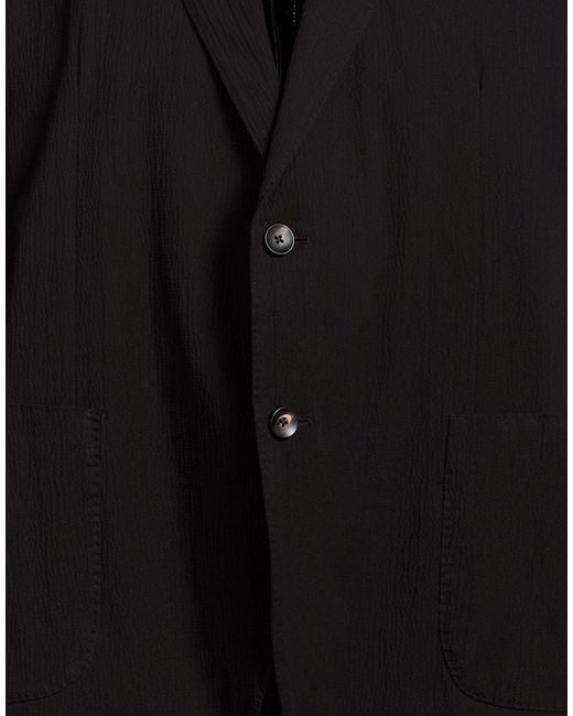 Lardini Black Blazer Cotton, Elastane for men