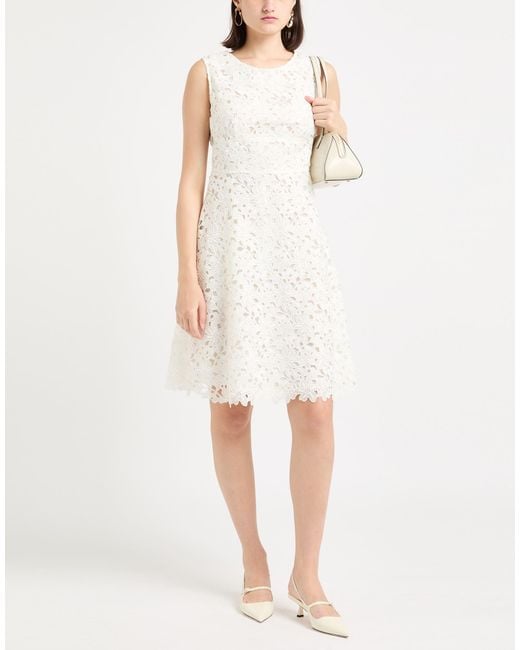 Clips White Midi Dress Polyester