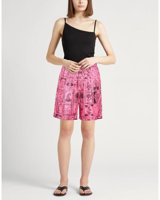 Nanushka Pink Shorts & Bermuda Shorts Silk