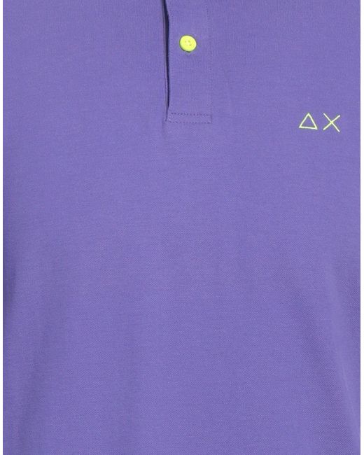 Sun 68 Purple Polo Shirt for men
