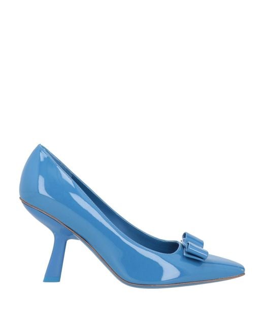 Ferragamo Blue Pumps