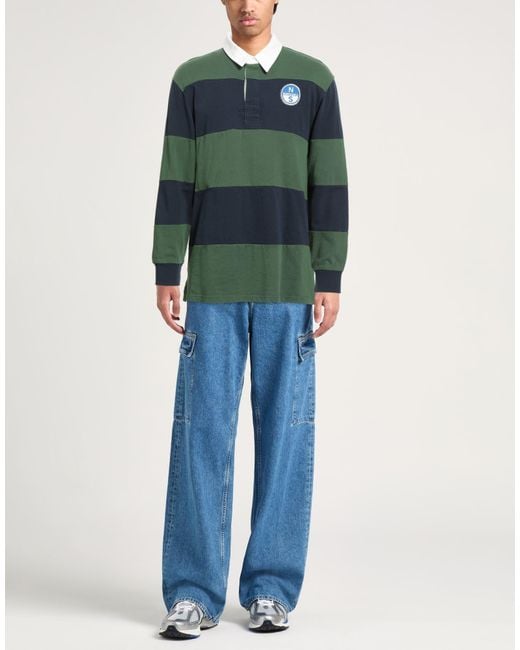 North Sails Green Polo Shirt Cotton for men