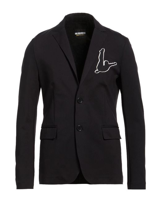 Bikkembergs Black Blazer Nylon, Elastane, Polyurethane for men