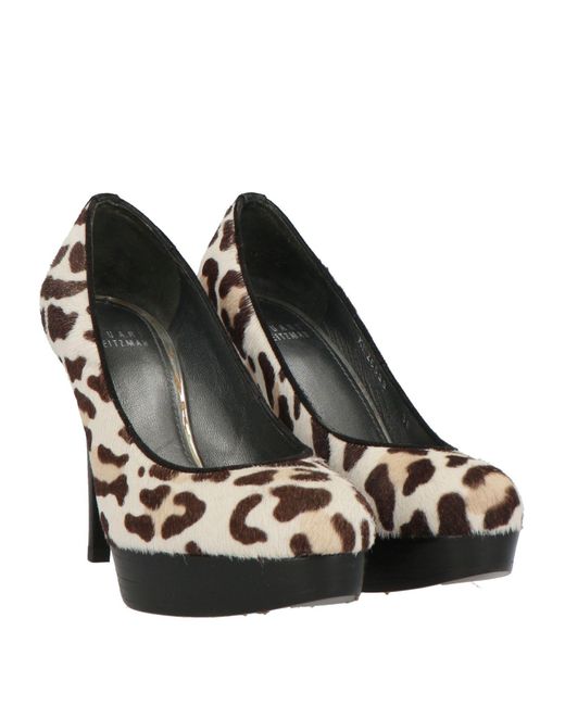 Stuart Weitzman Metallic Ivory Pumps Textile Fibers