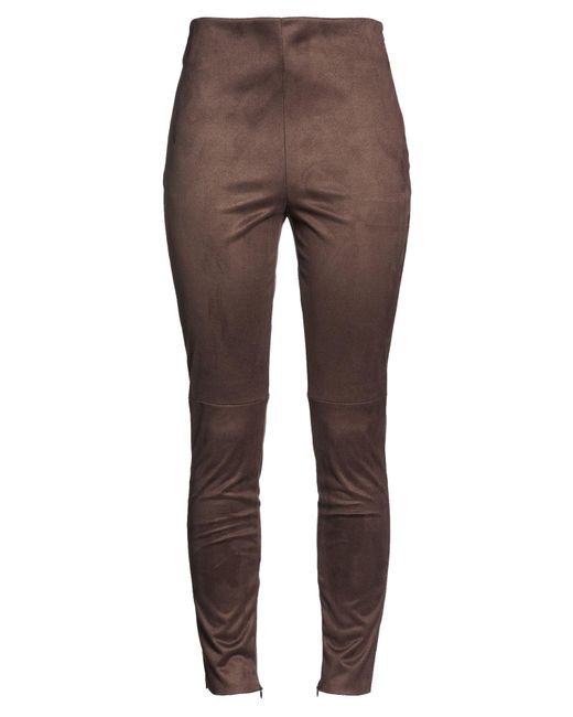 Caractere Brown Dark Pants Polyester, Polyurethane