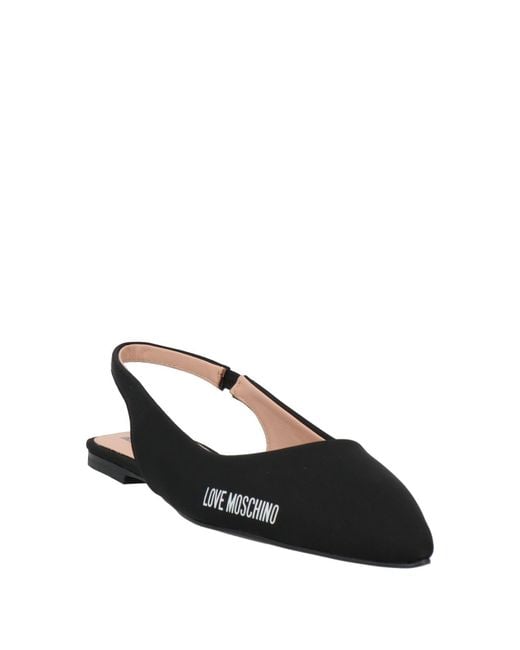 Love Moschino Black Ballet Flats